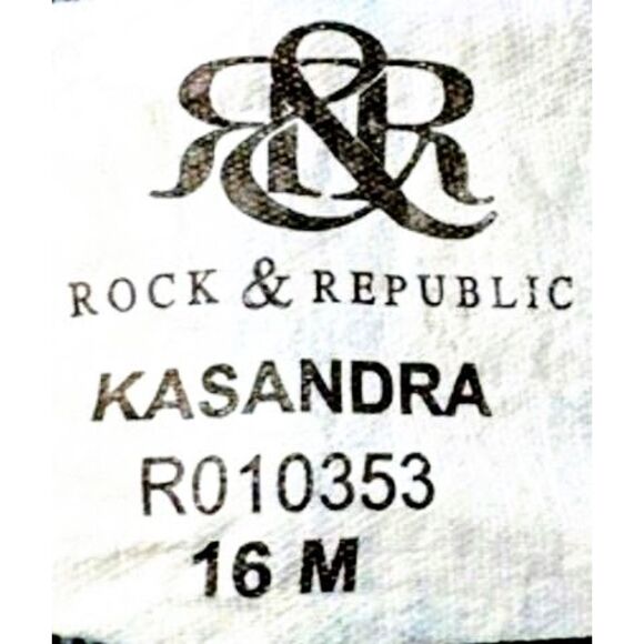 Women's Rock & Republic Dark Wash Denim Bootcut Blue Jeans Size 16 M - Picture 6 of 7